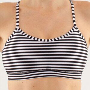 Lululemon Flow Y Bra IV - Classic Stripe Black White - Size 4